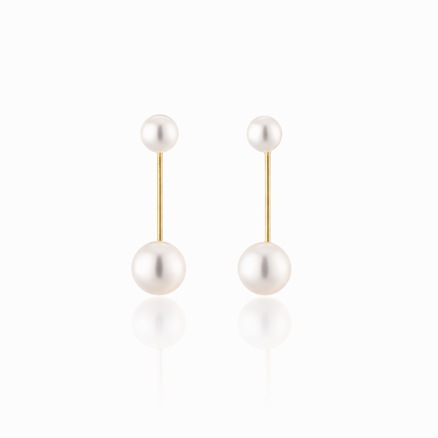 Dual Pearl Drop Earrings