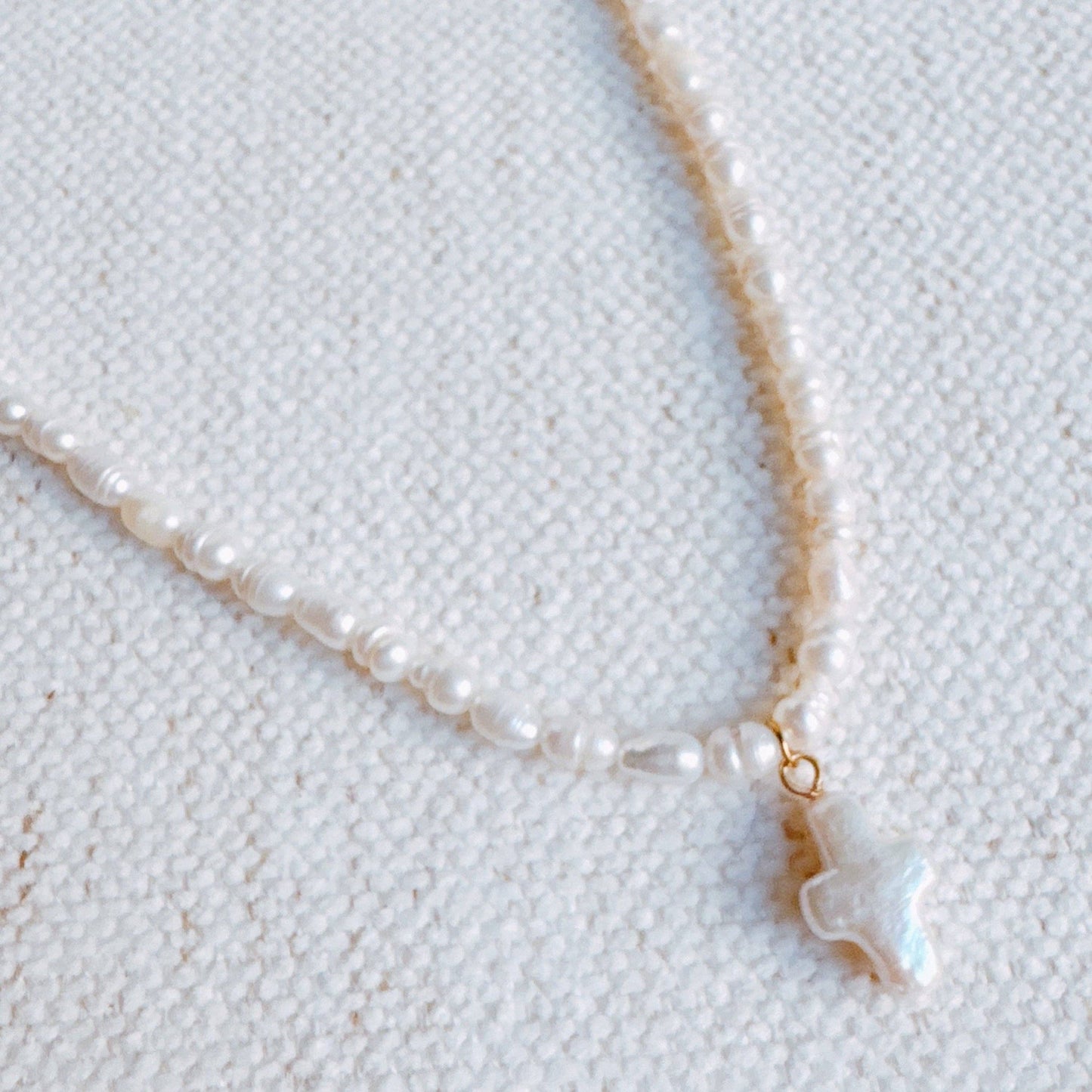 Freshwater Pearl Cross Necklace