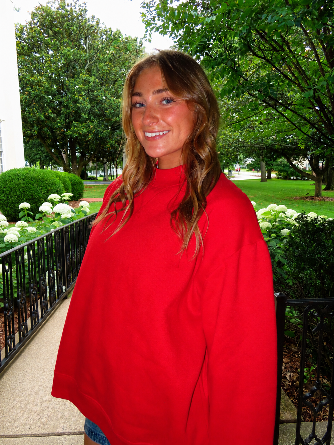 The Everyday Mock Neck- Red