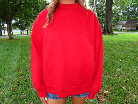 The Everyday Mock Neck- Red