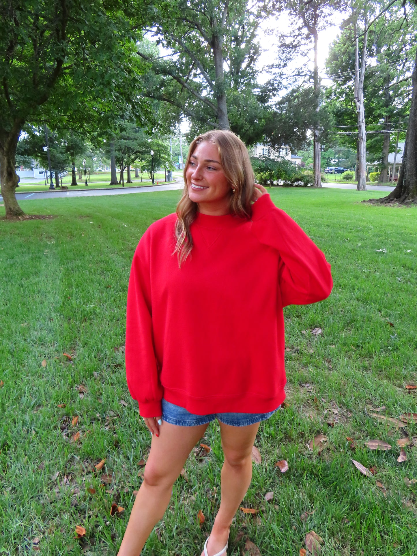 The Everyday Mock Neck- Red